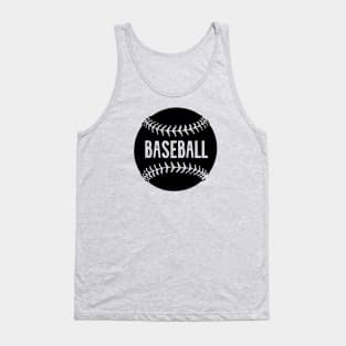 Vintage Retro Baseball Inside Baseball (Black) Tank Top